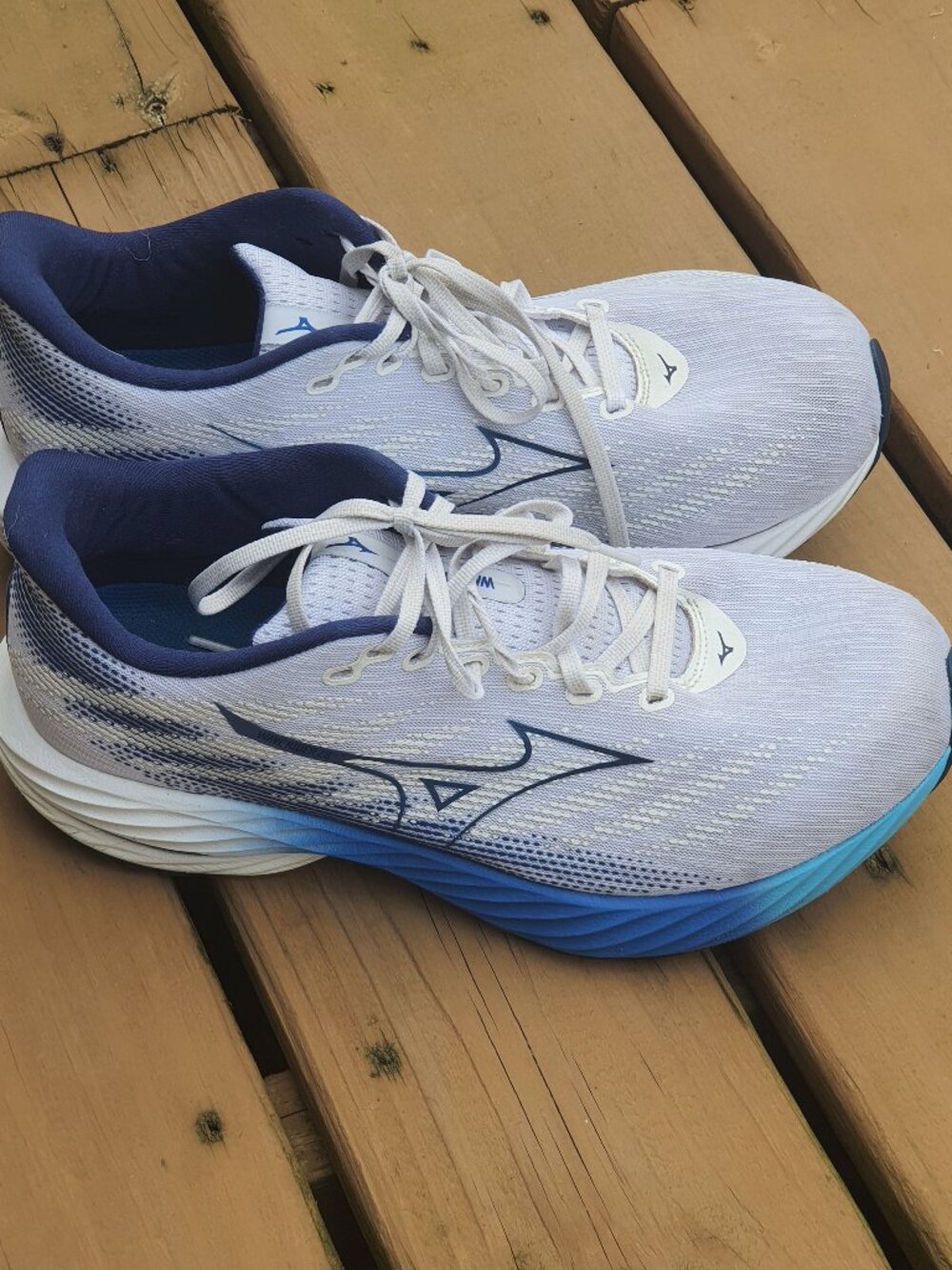 Mizuno Wave Rider 28 "White/Estate Blue" Men's Running Shoe Size 11